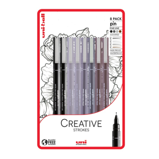 Set UNI PIN fineliner marker Creative Strokes 8 Stück