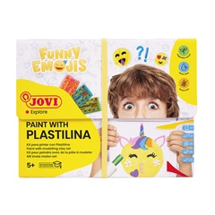 JOVI Set Funny Emojis - Malen mit Knetmasse