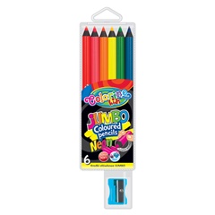 Neon JUMBO Buntstifte mit Anspitzer 6er Set